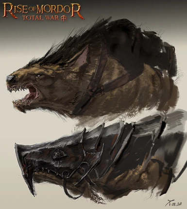 Rhovanion & Misty Mountain Warg, with armoured variant by Haganaz