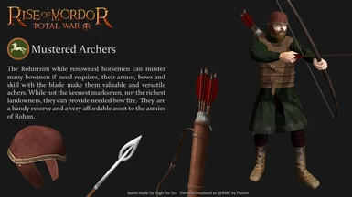 Rendered Rohan Mustered Archers for Rohan 
