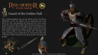 Rendered Guard of the Golden Hall for Rohan