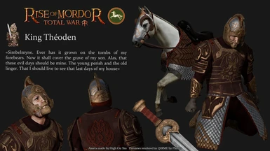 Rendered King Theoden of Rohan