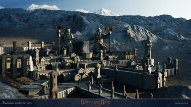 Dwarven Architecture concept by Yosh_3D and King_Arvedui