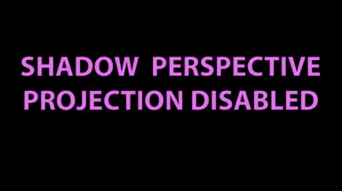 Shadow Perspective Projection Disabled