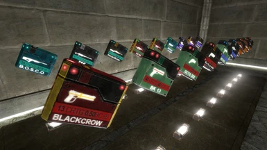 Ammo packs in a bright testing environment