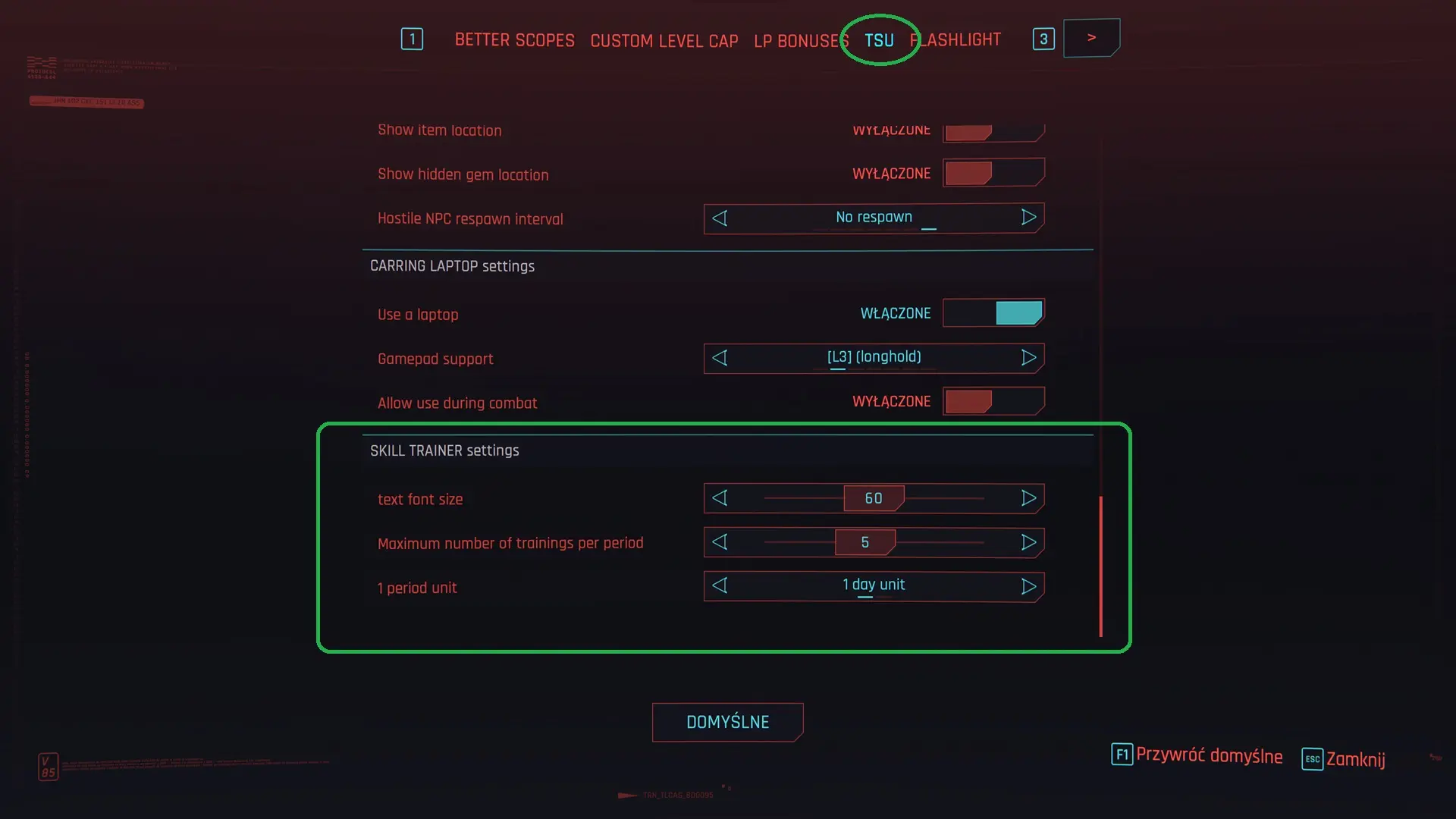 Cyberpunk 2077 native settings ui