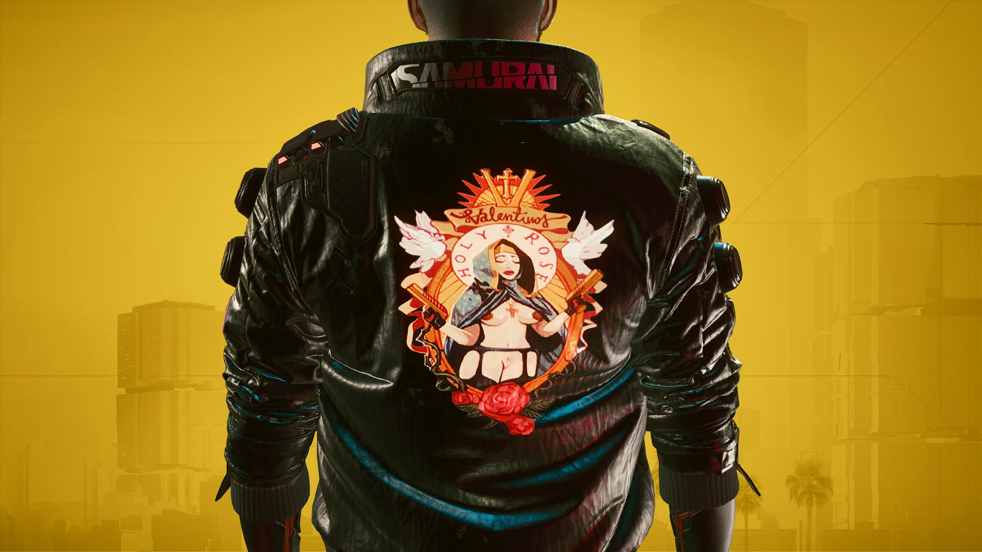кожаная куртка самурай из cyberpunk фото 69