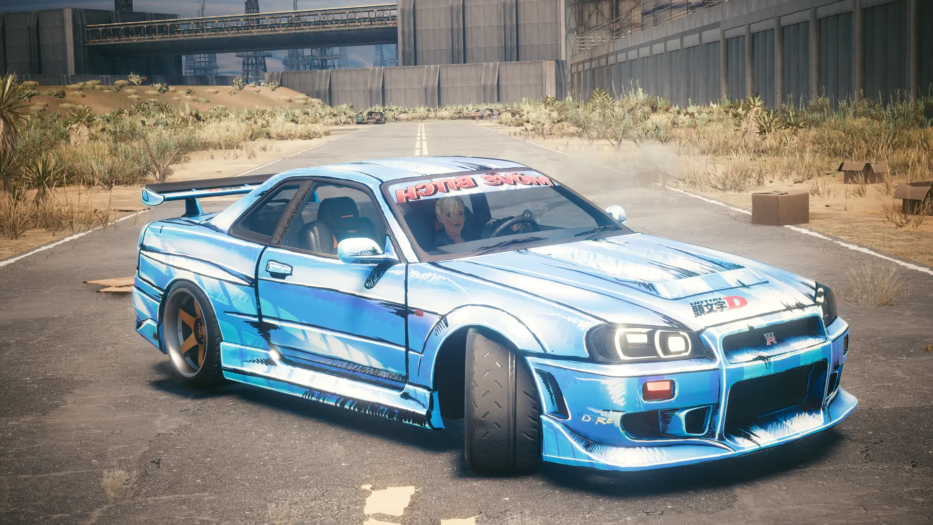 Nissan Skyline GT-R R34 Itasha at Cyberpunk 2077 Nexus - Mods and community