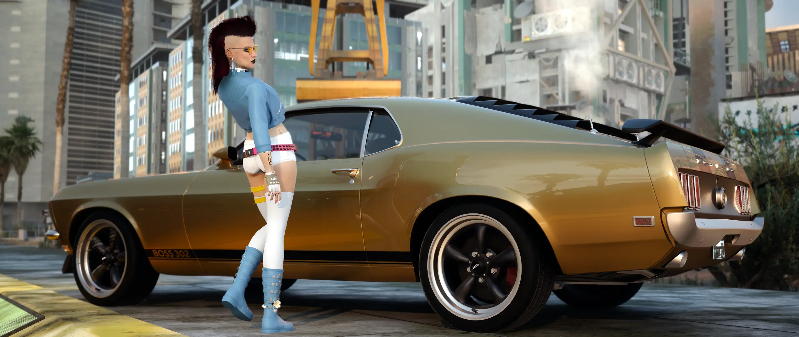 1969 Ford Mustang Boss 302 At Cyberpunk 2077 Nexus Mods And Community 0148