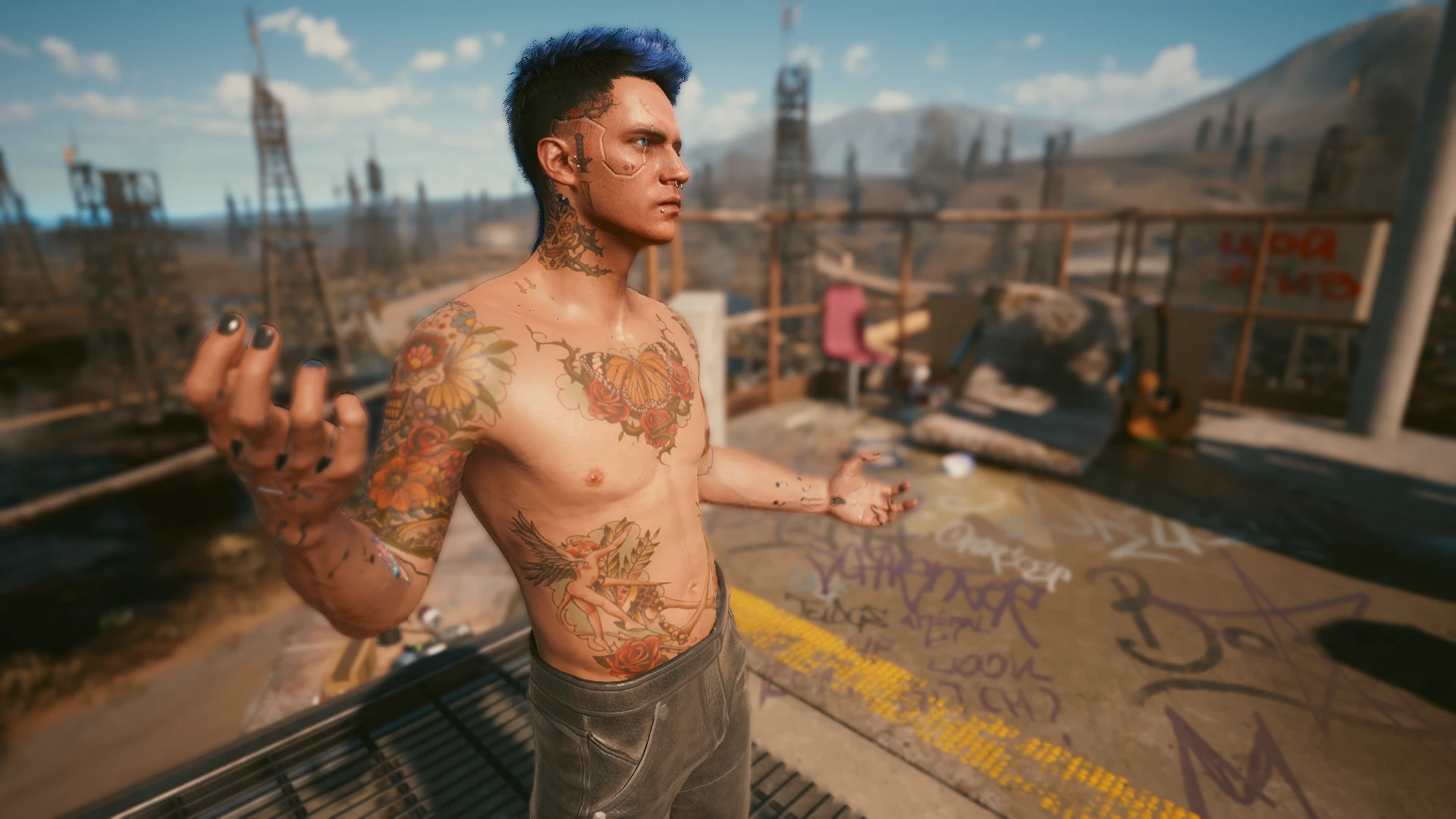 Alternate body tattoos 1 (male and female V) at Cyberpunk 2077 Nexus ...