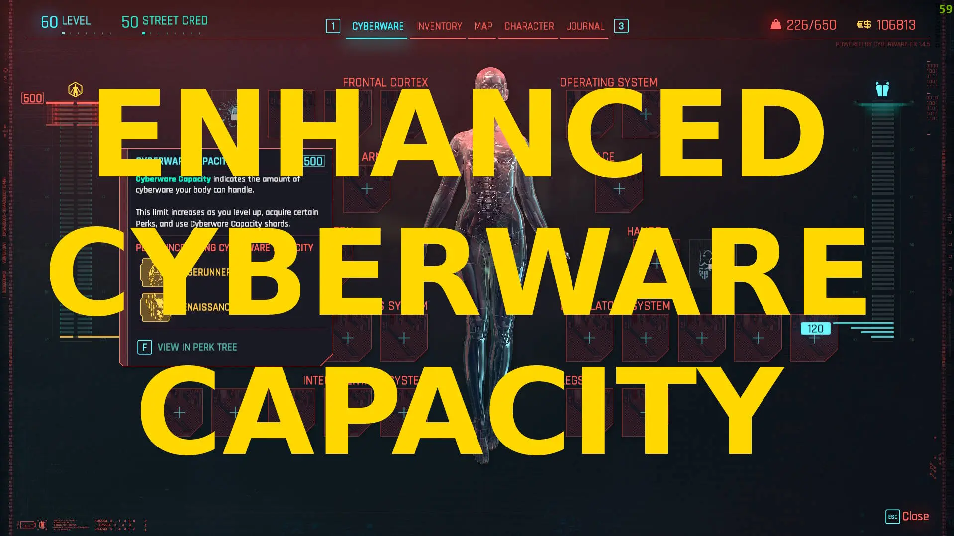 Enhanced Cyberware Capacity at Cyberpunk 2077 Nexus - Mods and community