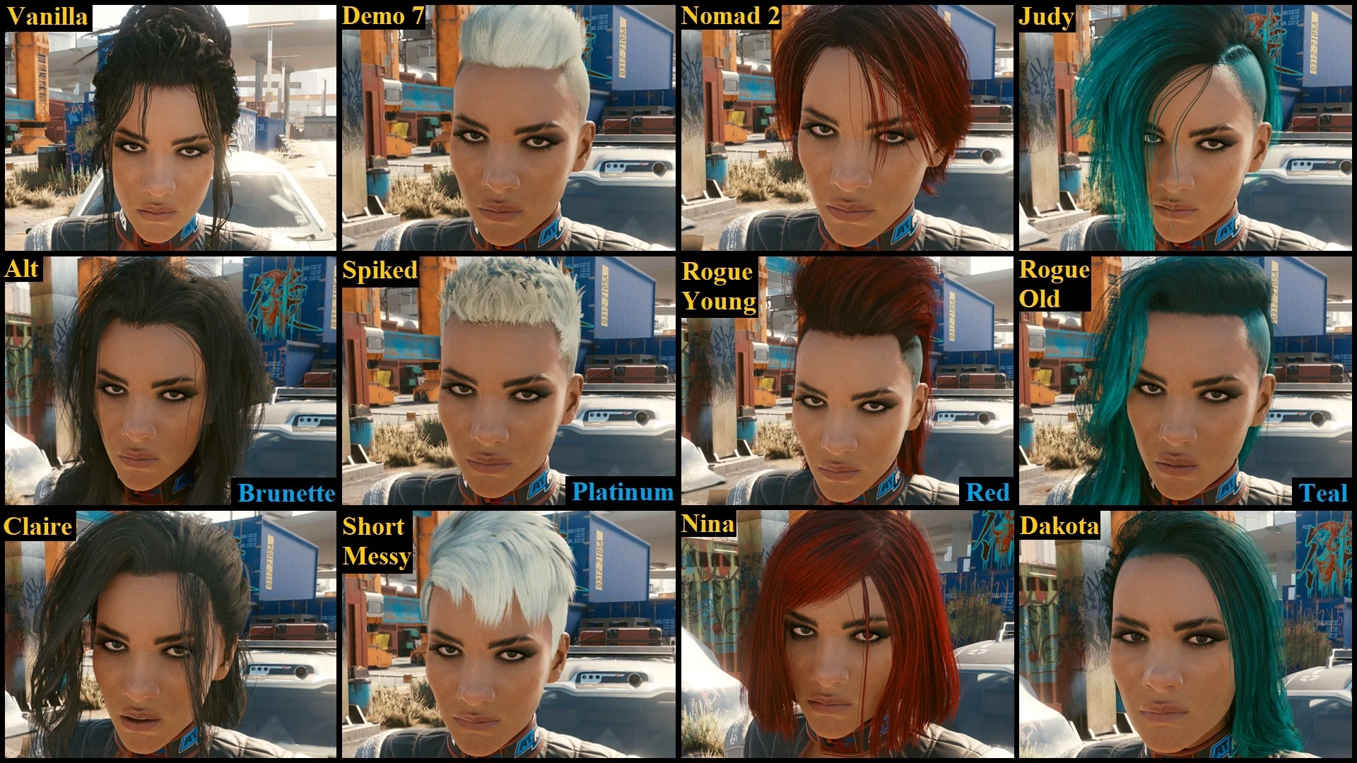 Cyberpunk hairstyles mods фото 52