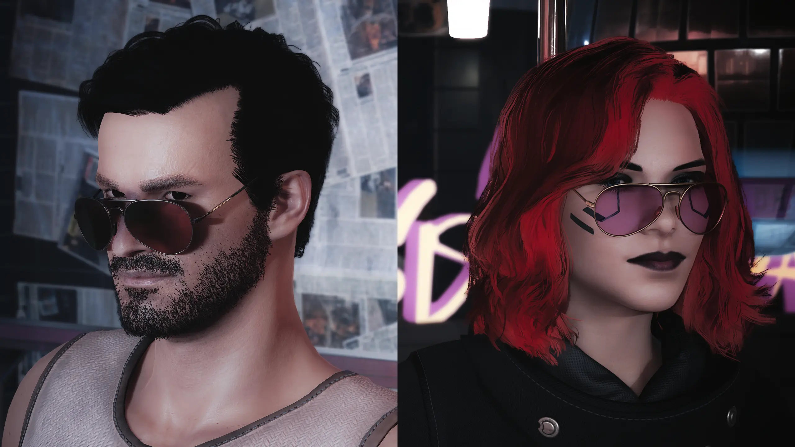 Pulled down Glasses at Cyberpunk 2077 Nexus - Mods and community