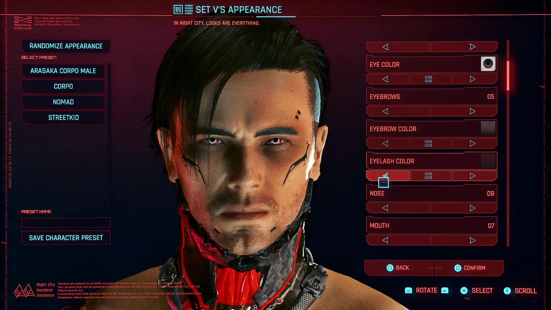 Asian Corpo Male V Preset At Cyberpunk 2077 Nexus Mods And Community