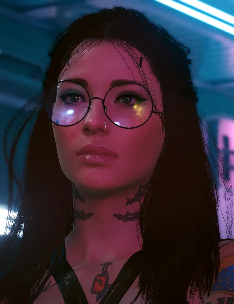 Kwek S Parasol Oversized Round Glasses Requires Archivexl Tweakxl At Cyberpunk 2077 Nexus Mods