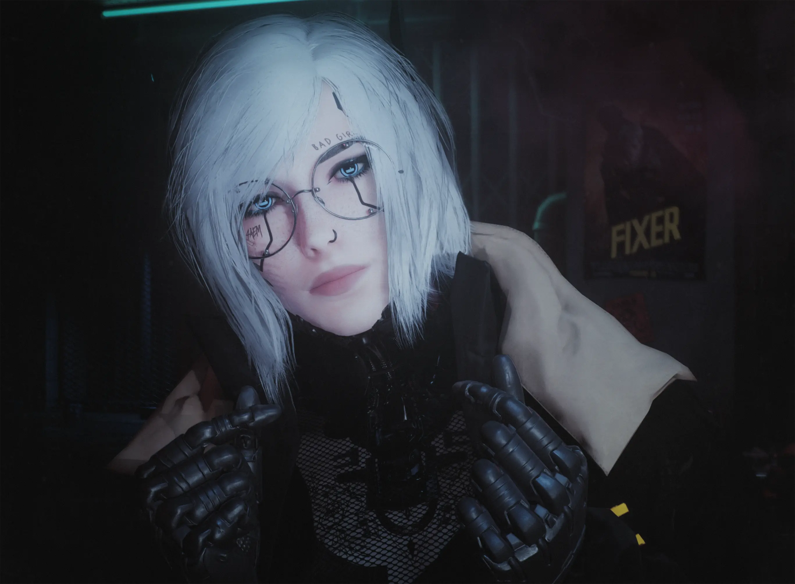 Kwek S Parasol Oversized Round Glasses Requires Archivexl Tweakxl At Cyberpunk 2077 Nexus Mods