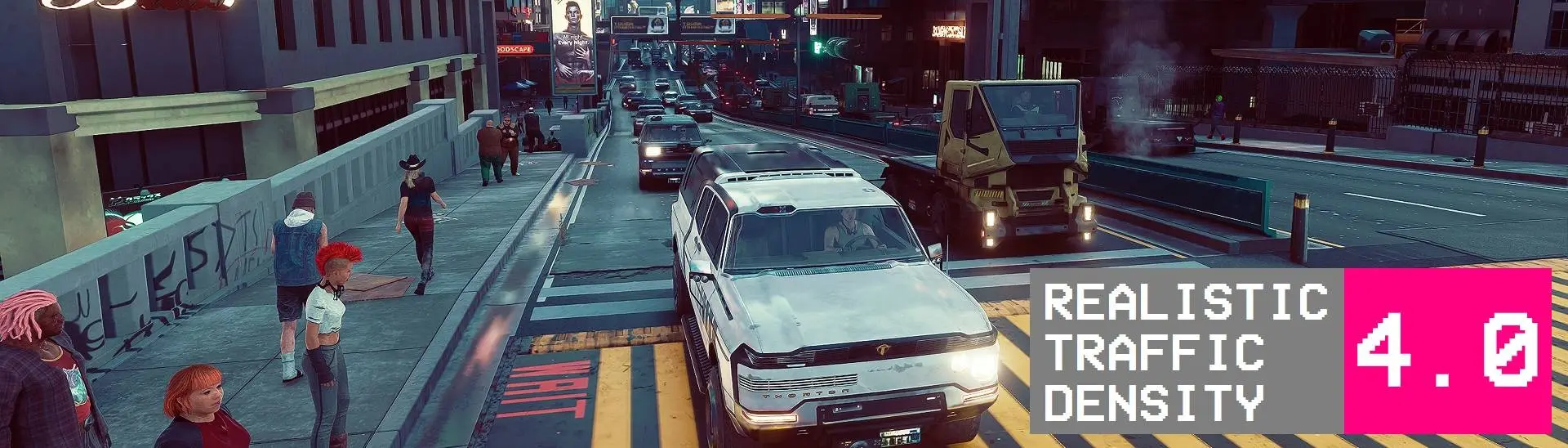 Realistic Pedestrians and Traffic 