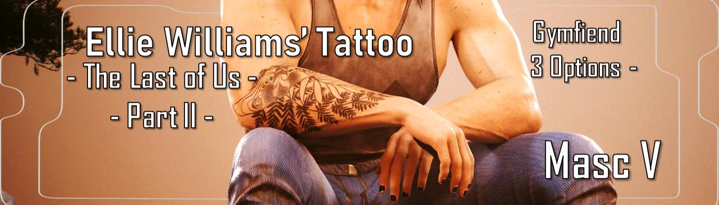 Ellie Williams fake tattoo Cosplay The Last of us 2 Game - Inspire