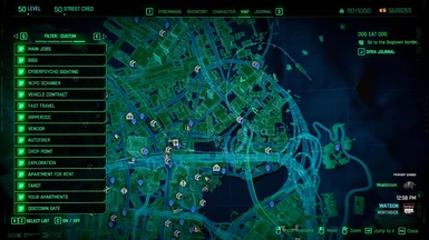Cyber Green Theme World Map