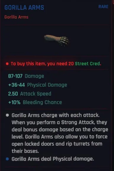 Clean Gorilla Arms at Cyberpunk 2077 Nexus - Mods and community