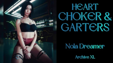 Nola Dreamer's heart choker and garters - archive XL