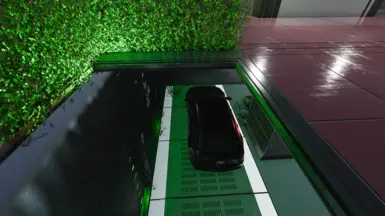 Example of parking on the first floor of a rooftop