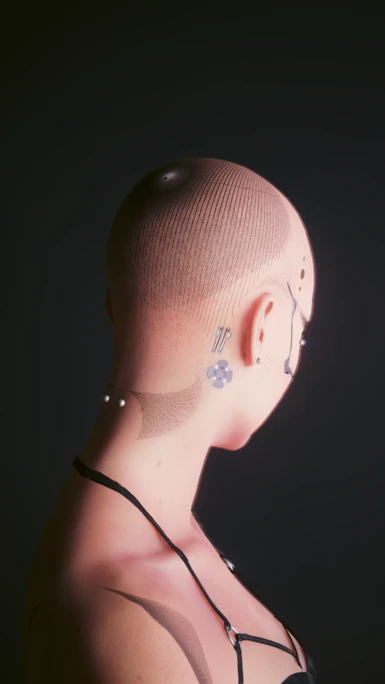 Back Neck & Head Line Pattern - No7 (without Hair)