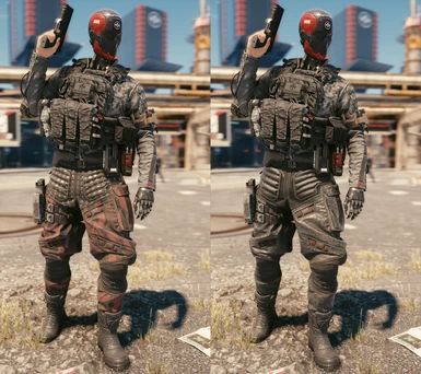 left: arasaka sniper pants, right: alternative arasaka sniper pants
