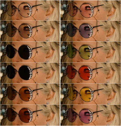 Lens colors the same for flower glasses
