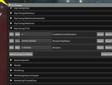 v1.1 adds min and max buttons for each numerical value setting