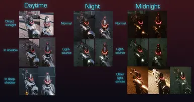 First person view depending on lighting
