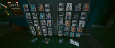 After modded: Notice that all magazines on both racks are randomized.