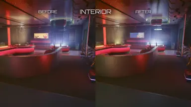 The curtains from the pole dancers were removed. If your prefer to keep them, download the VANILLA VERSION of the mod.