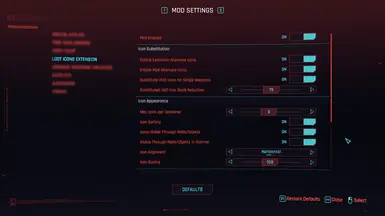 Mod Settings Options