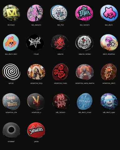 the names of each logo used in the .yaml