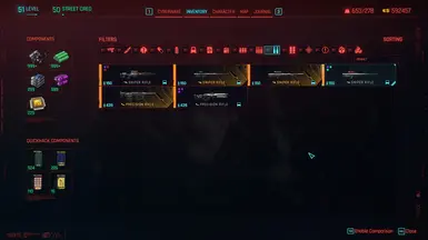 backpack menu