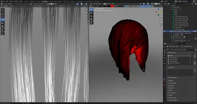 Vertex coloured for anisotropy things in Cyberpunk's hair shader