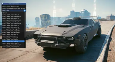 Select any available appearance for your vehicle