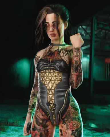 TECHTOPIA - Netrunner Bodysuit - Gold