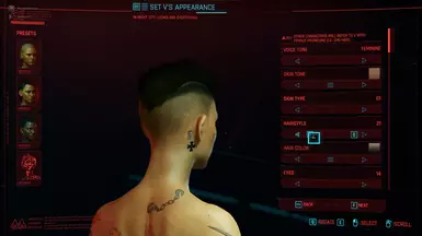 head/neck tattoo