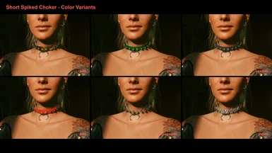 Short Spiked Choker - Color Variants