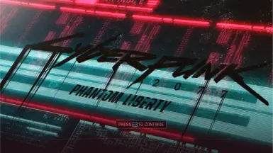 Phantom Liberty Main Menu