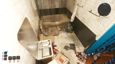 Original unclean bathroom of sunset motel
