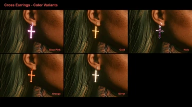 Cross Earrings - Color Variants