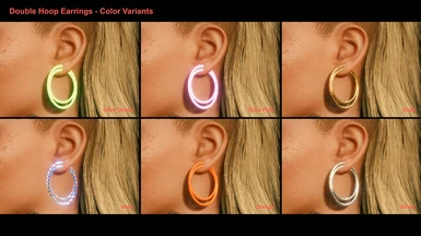Double Hoop Earrings - Color Variants