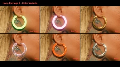Hoop Earrings 2 - Color Variants