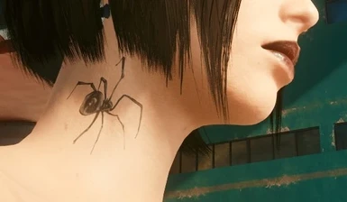 Spider Neck Tattoo from Saints Row