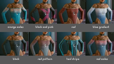 Bodysuit Color Options