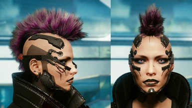 Cyber Mohawk Haircut replacer for both genders