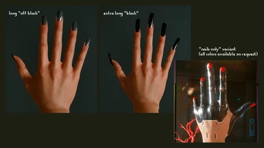 Long vs. extra long, and Nails Only example