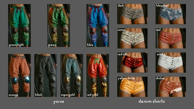 Colors: Denim Shorts, Yoros