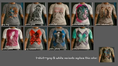 Colors: Gray & White T-Shirts